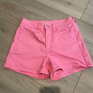 old navy pink jean shorts size 0